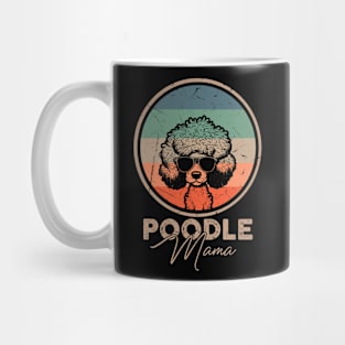 Vintage Poodle Women Girls Puppy Mom Dog Mama Lover Dog Paw Mug